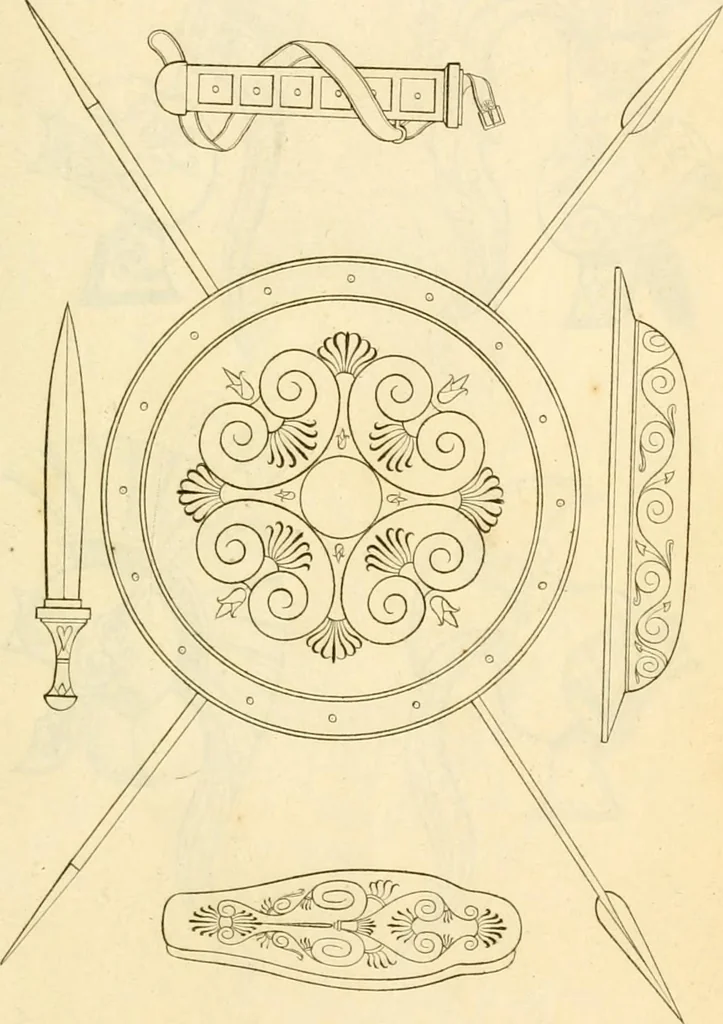 An illustration from Costume of the ancients, 1812, leaf 438