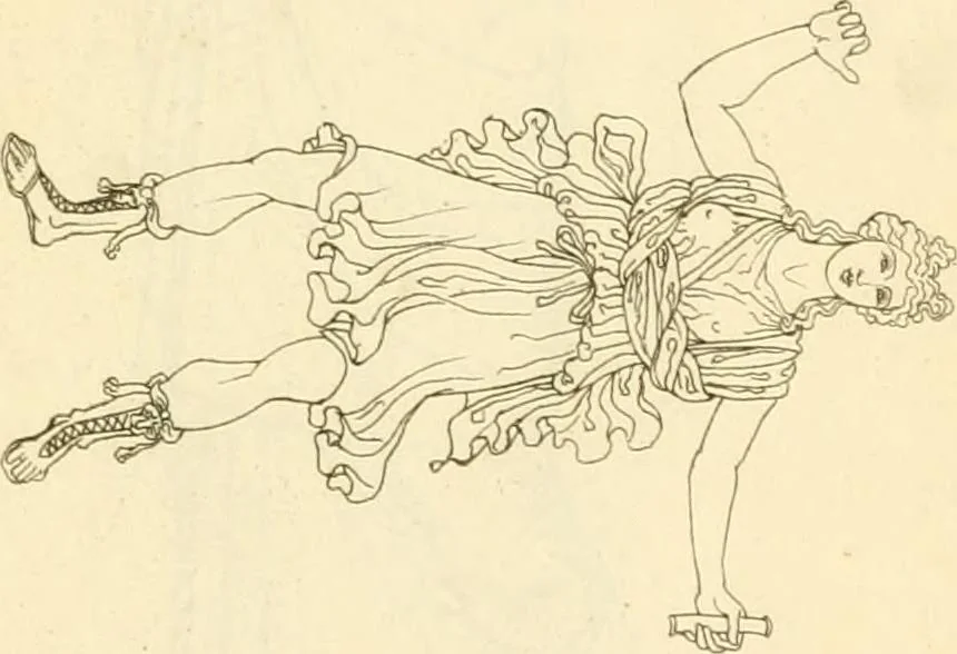 An illustration from Costume of the ancients, 1812, leaf 508