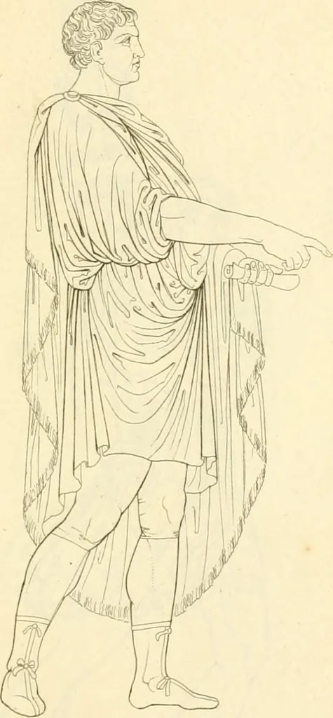 An illustration from Costume of the ancients, 1812, leaf 584