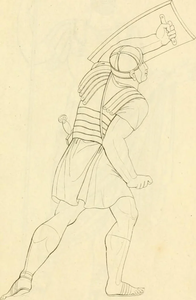 An illustration from Costume of the ancients, 1812, leaf 592