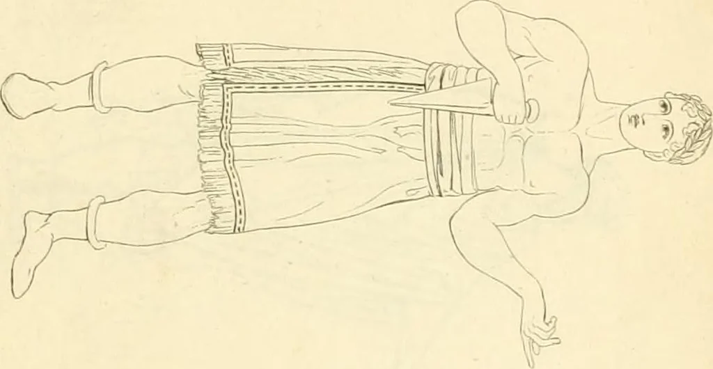 An illustration from Costume of the ancients, 1812, leaf 650