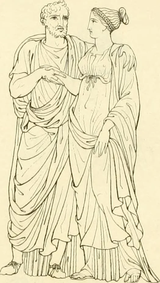 An illustration from Costume of the ancients, 1812, leaf 656