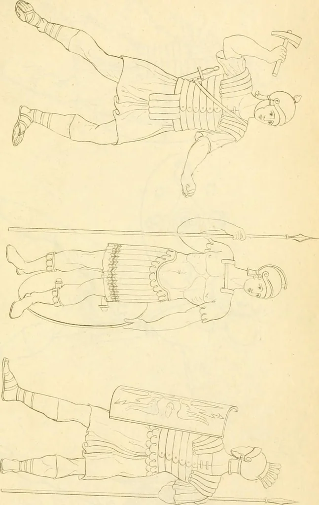 An illustration from Costume of the ancients, 1812, leaf 672