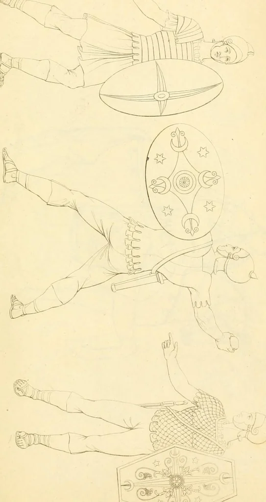 An illustration from Costume of the ancients, 1812, leaf 674