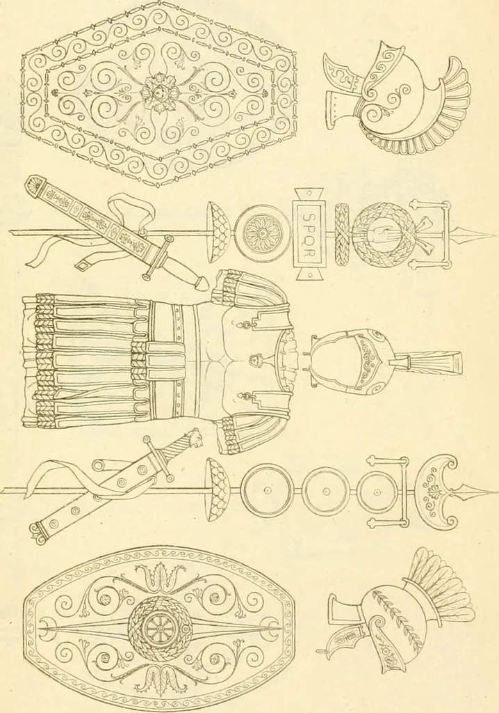 An illustration from Costume of the ancients, 1812, leaf 678