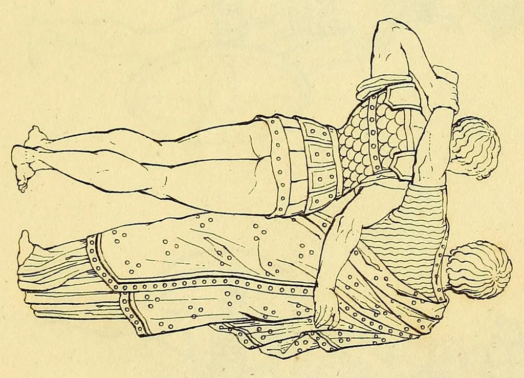 An illustration from Costume of the ancients, 1812, leaf 165