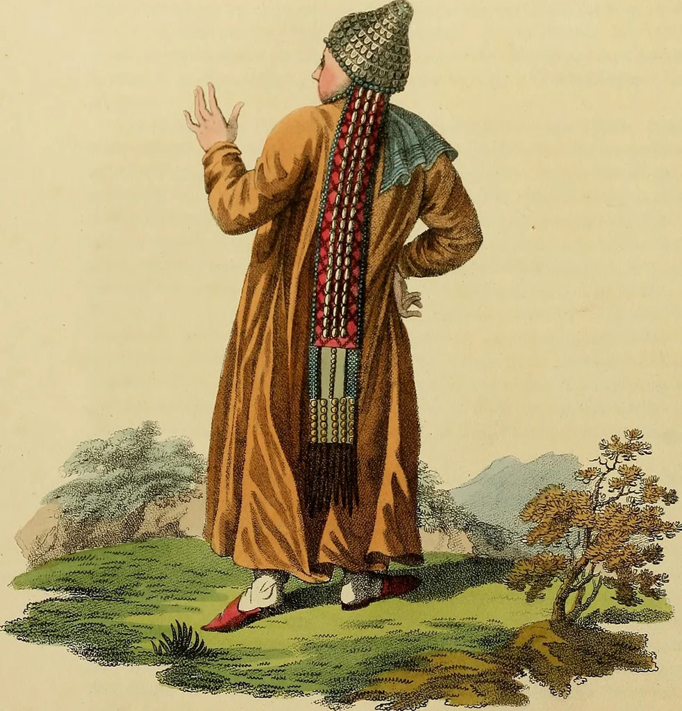 An illustration from Costume of the Russian empire : illustrated by upwards of seventy richly coloured engravings .., 1811, leaf 103