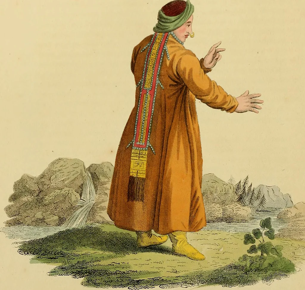 An illustration from Costume of the Russian empire : illustrated by upwards of seventy richly coloured engravings .., 1811, leaf 107