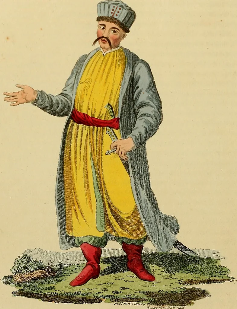 An illustration from Costume of the Russian empire : illustrated by upwards of seventy richly coloured engravings .., 1811, leaf 119
