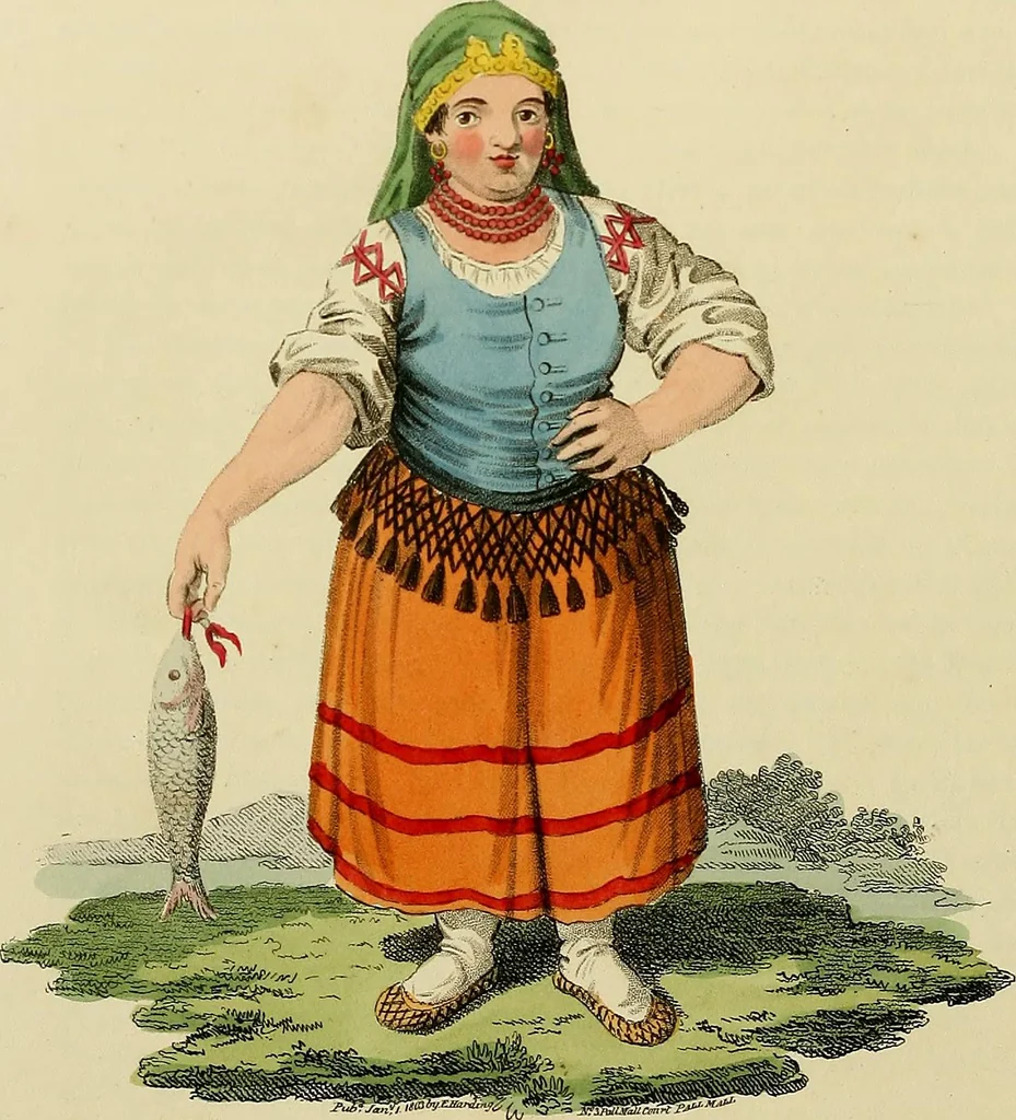 An illustration from Costume of the Russian empire : illustrated by upwards of seventy richly coloured engravings .., 1811, leaf 123