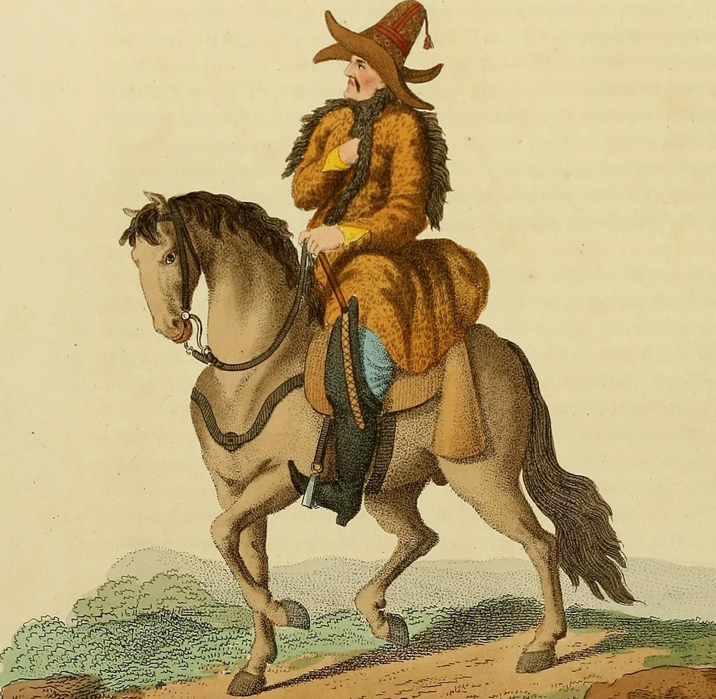 An illustration from Costume of the Russian empire : illustrated by upwards of seventy richly coloured engravings .., 1811, leaf 143