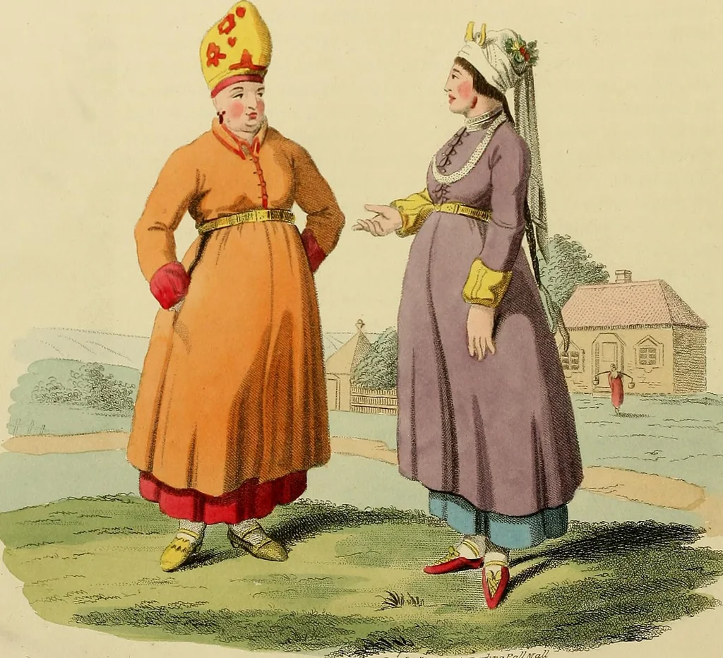 An illustration from Costume of the Russian empire : illustrated by upwards of seventy richly coloured engravings .., 1811, leaf 299