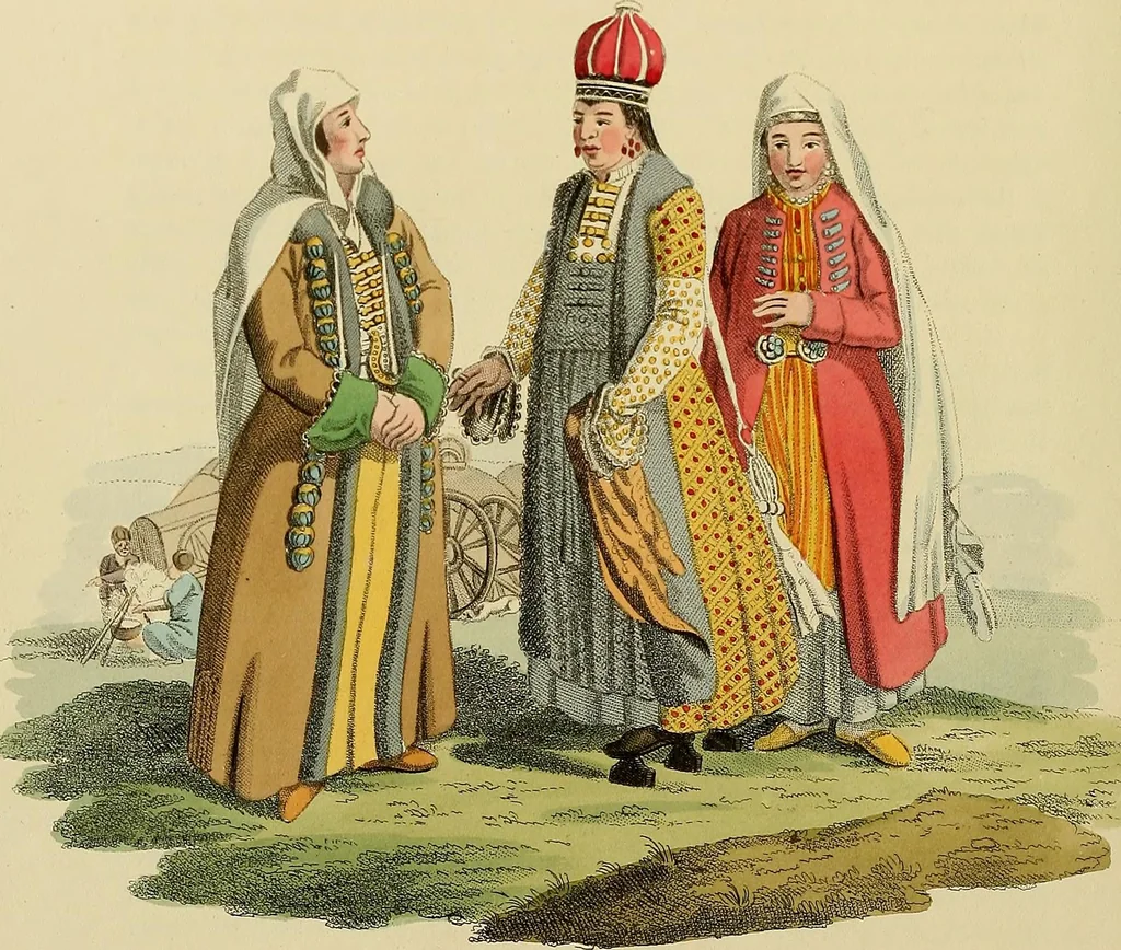 An illustration from Costume of the Russian empire : illustrated by upwards of seventy richly coloured engravings .., 1811, leaf 303