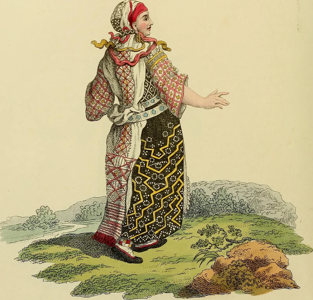 An illustration from Costume of the Russian empire : illustrated by upwards of seventy richly coloured engravings .., 1811, leaf 41