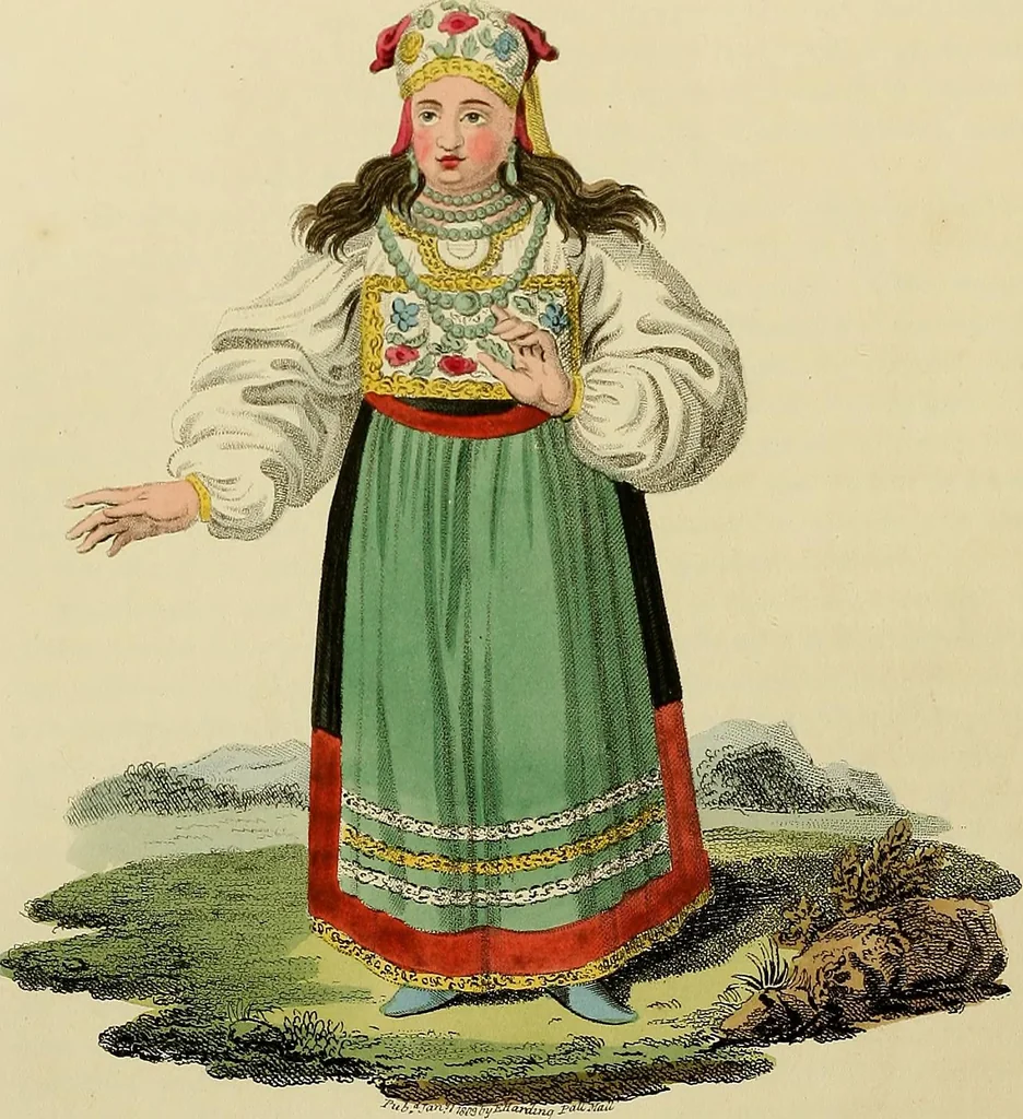 An illustration from Costume of the Russian empire : illustrated by upwards of seventy richly coloured engravings .., 1811, leaf 49