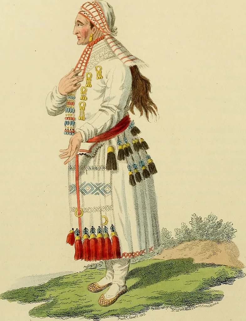 An illustration from Costume of the Russian empire : illustrated by upwards of seventy richly coloured engravings .., 1811, leaf 73
