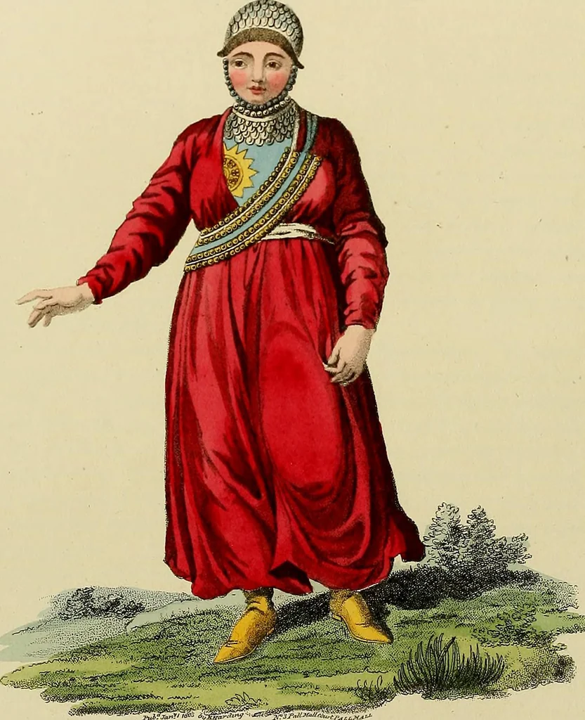 An illustration from Costume of the Russian empire : illustrated by upwards of seventy richly coloured engravings .., 1811, leaf 99