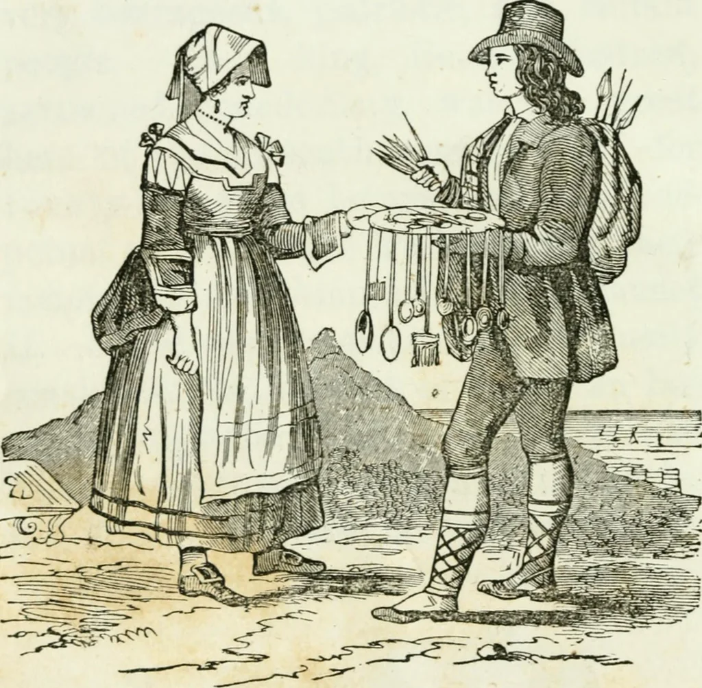 An illustration from Costumes of Europe: with descriptions of the people, manners, and customs, 1852, leaf 109