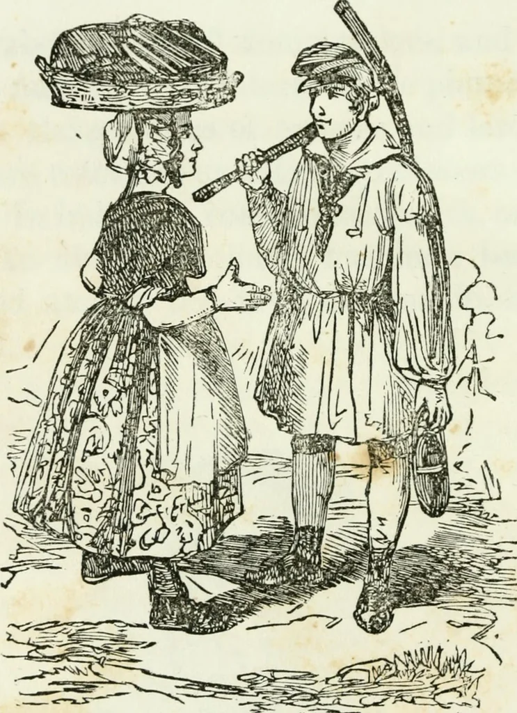 An illustration from Costumes of Europe: with descriptions of the people, manners, and customs, 1852, leaf 127