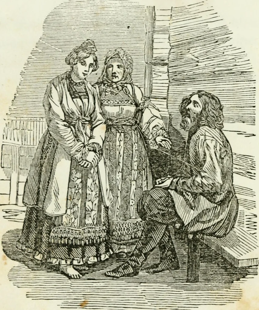An illustration from Costumes of Europe: with descriptions of the people, manners, and customs, 1852, leaf 17