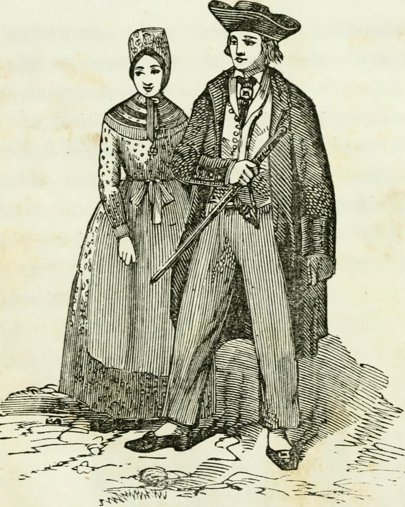 An illustration from Costumes of Europe: with descriptions of the people, manners, and customs, 1852, leaf 27