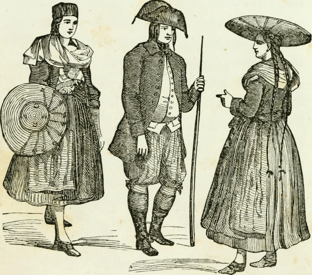 An illustration from Costumes of Europe: with descriptions of the people, manners, and customs, 1852, leaf 51