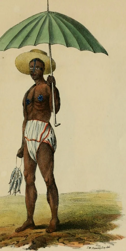 An illustration from [Costumes on the western coast of Africa, 1830, leaf 17