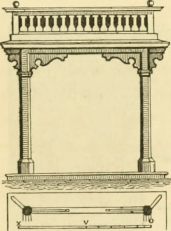 An illustration from Cottage residences : or, A series of designs for rural cottages and cottage villas, and their gardens and grounds ; adapted to North America, 1847, leaf 129