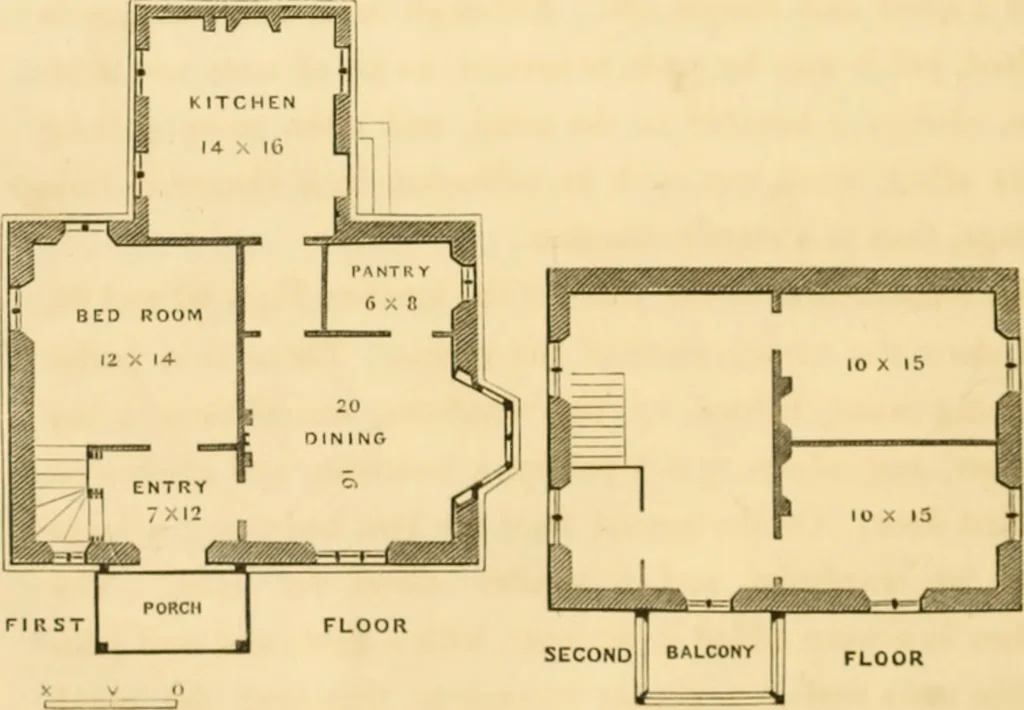 An illustration from Cottage residences : or, A series of designs for rural cottages and cottage villas, and their gardens and grounds ; adapted to North America, 1847, leaf 179