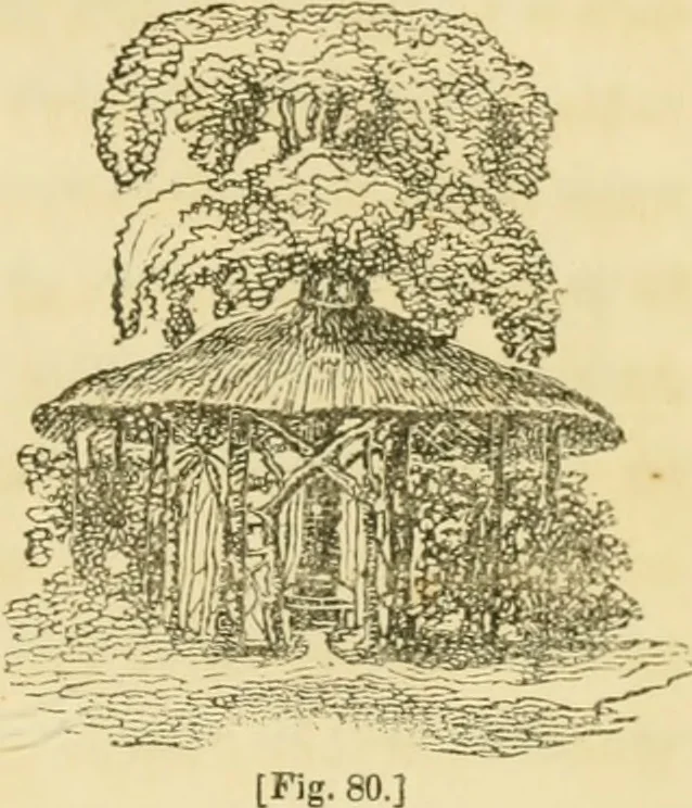 An illustration from Cottage residences : or, A series of designs for rural cottages and cottage villas, and their gardens and grounds ; adapted to North America, 1847, leaf 214