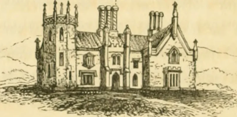 An illustration from Cottage residences : or, A series of designs for rural cottages and cottage villas, and their gardens and grounds ; adapted to North America, 1847, leaf 43