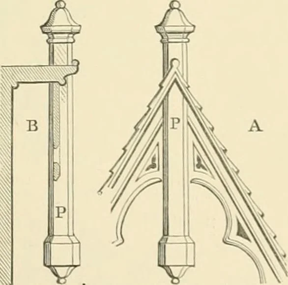 An illustration from Cottage residences; or, A series of designs for rural cottages and cottage villas, and their gardens and grounds, 1873, leaf 107