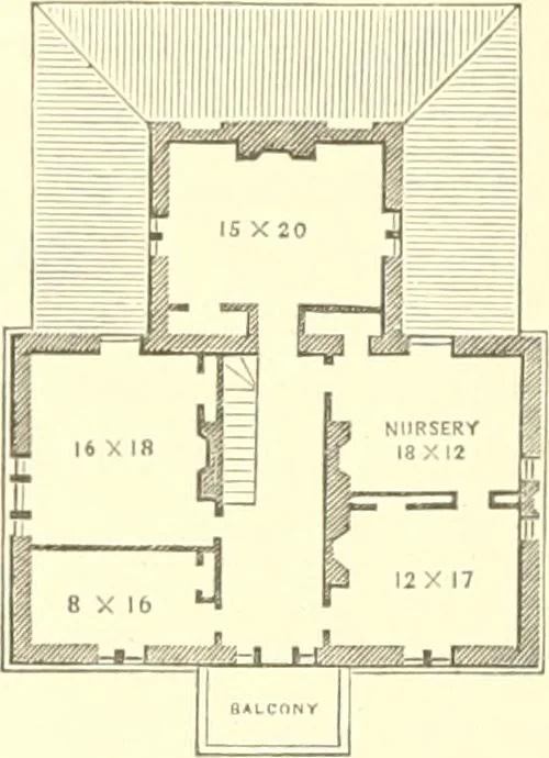 An illustration from Cottage residences; or, A series of designs for rural cottages and cottage villas, and their gardens and grounds, 1873, leaf 118