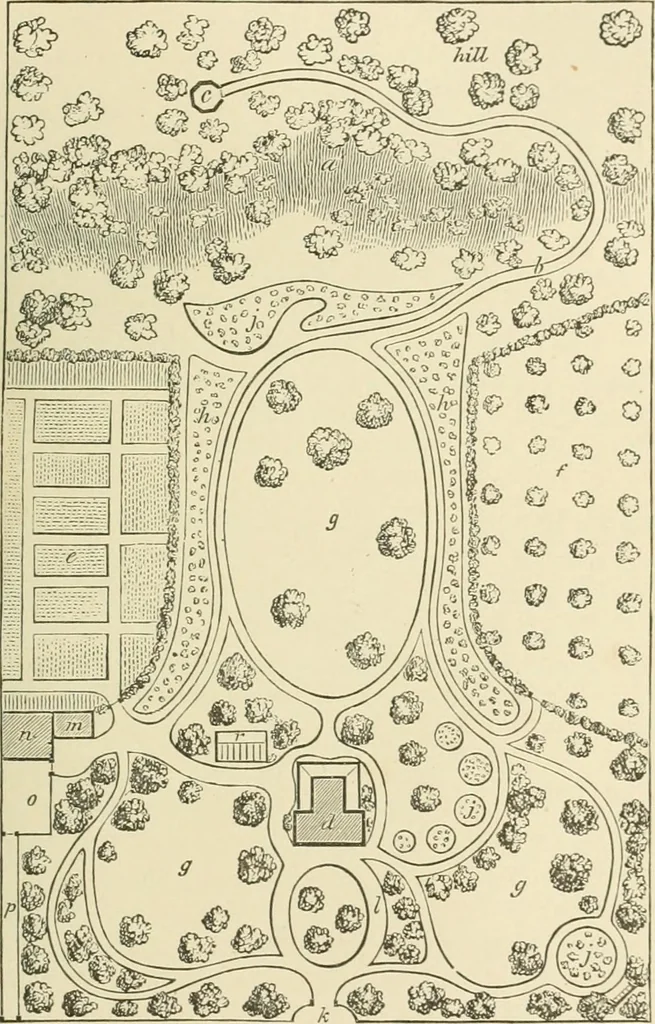 An illustration from Cottage residences; or, A series of designs for rural cottages and cottage villas, and their gardens and grounds, 1873, leaf 125