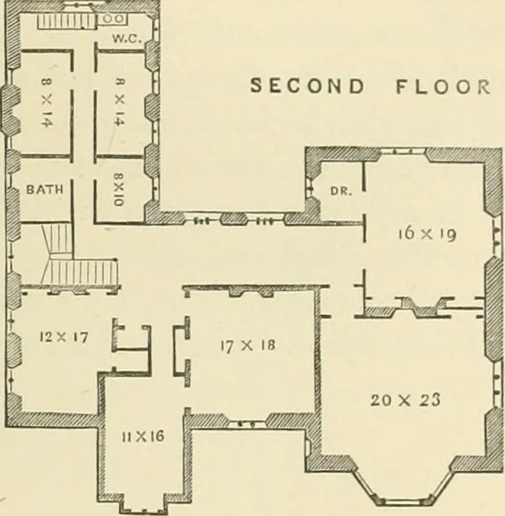 An illustration from Cottage residences; or, A series of designs for rural cottages and cottage villas, and their gardens and grounds, 1873, leaf 159