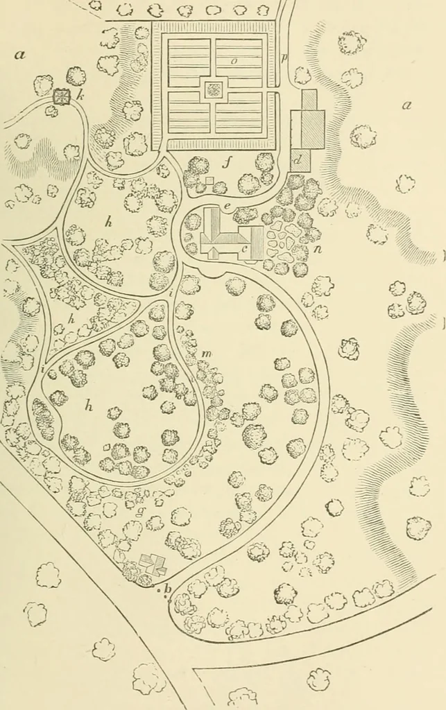An illustration from Cottage residences; or, A series of designs for rural cottages and cottage villas, and their gardens and grounds, 1873, leaf 163