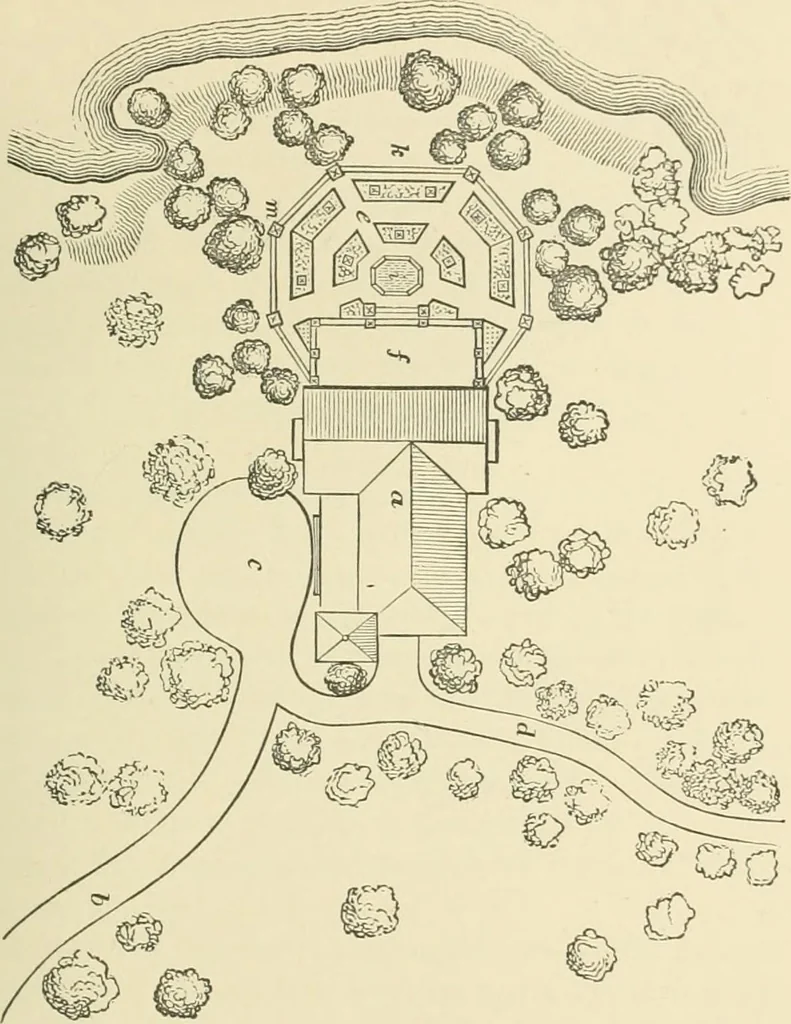 An illustration from Cottage residences; or, A series of designs for rural cottages and cottage villas, and their gardens and grounds, 1873, leaf 177