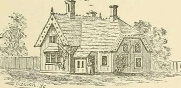 An illustration from Cottage residences; or, A series of designs for rural cottages and cottage villas, and their gardens and grounds, 1873, leaf 205