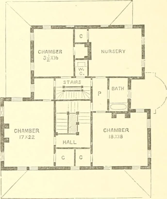 An illustration from Cottage residences; or, A series of designs for rural cottages and cottage villas, and their gardens and grounds, 1873, leaf 244