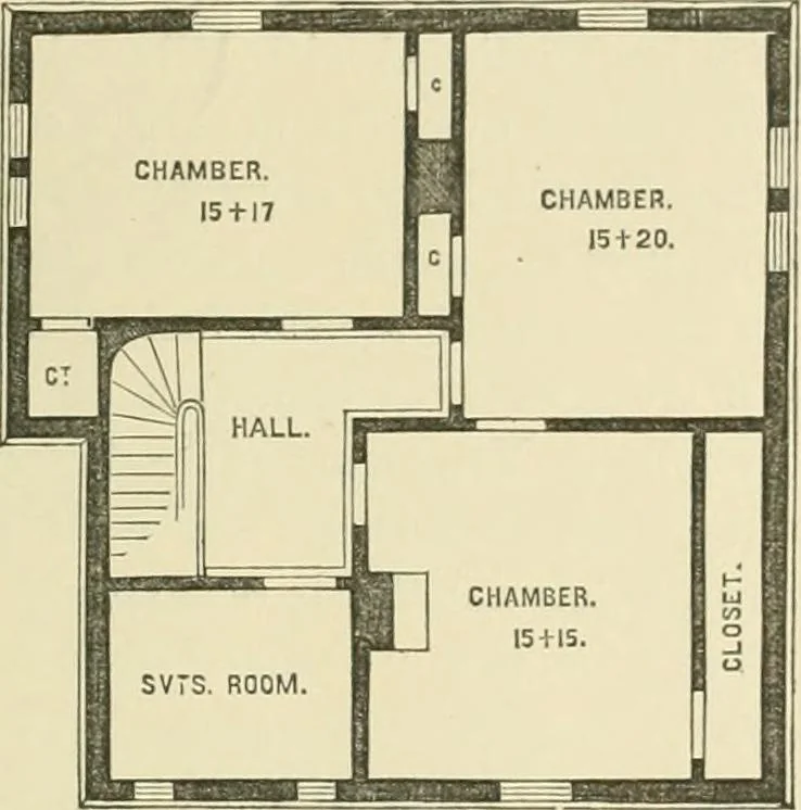 An illustration from Cottage residences; or, A series of designs for rural cottages and cottage villas, and their gardens and grounds, 1873, leaf 249