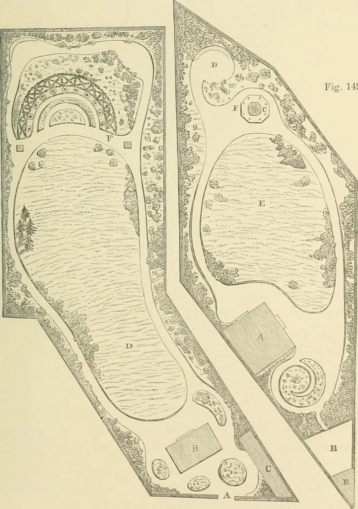 An illustration from Cottage residences; or, A series of designs for rural cottages and cottage villas, and their gardens and grounds, 1873, leaf 283