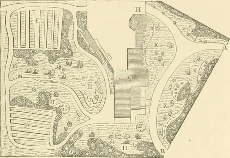 An illustration from Cottage residences; or, A series of designs for rural cottages and cottage villas, and their gardens and grounds, 1873, leaf 287