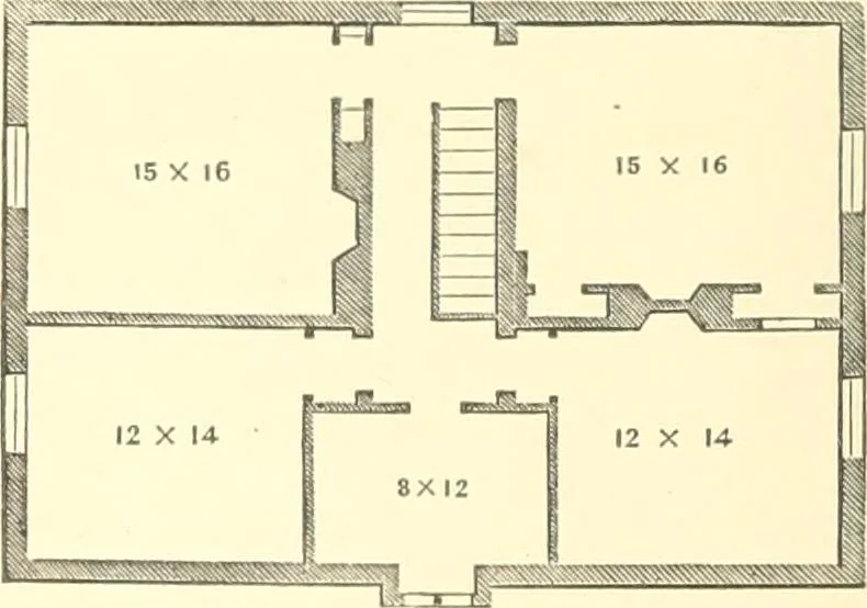 An illustration from Cottage residences; or, A series of designs for rural cottages and cottage villas, and their gardens and grounds, 1873, leaf 46
