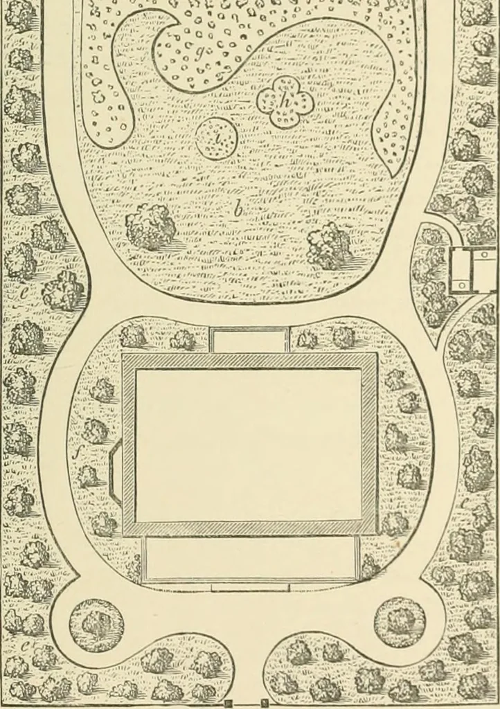 An illustration from Cottage residences; or, A series of designs for rural cottages and cottage villas, and their gardens and grounds, 1873, leaf 53