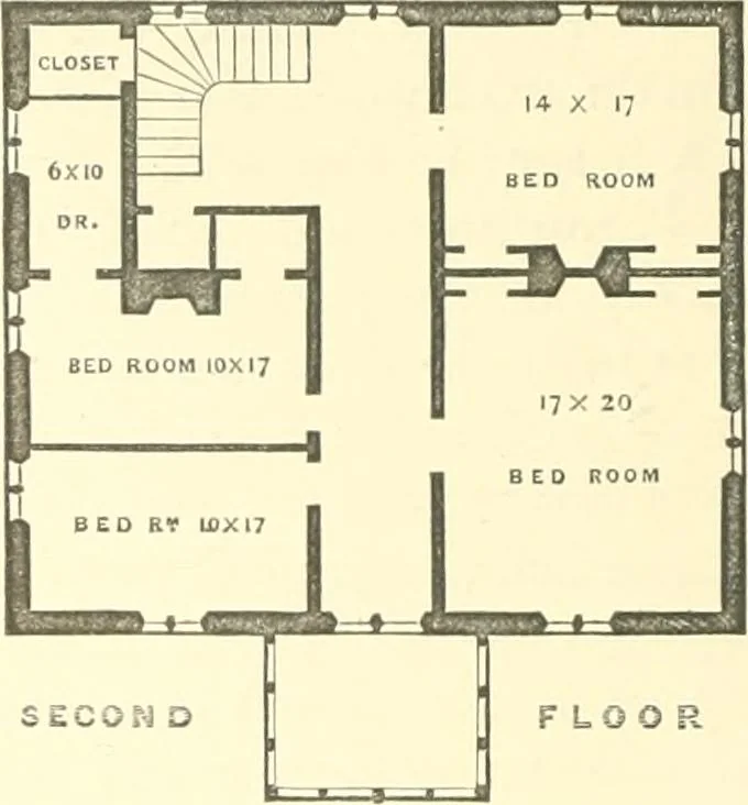 An illustration from Cottage residences; or, A series of designs for rural cottages and cottage villas, and their gardens and grounds, 1873, leaf 64