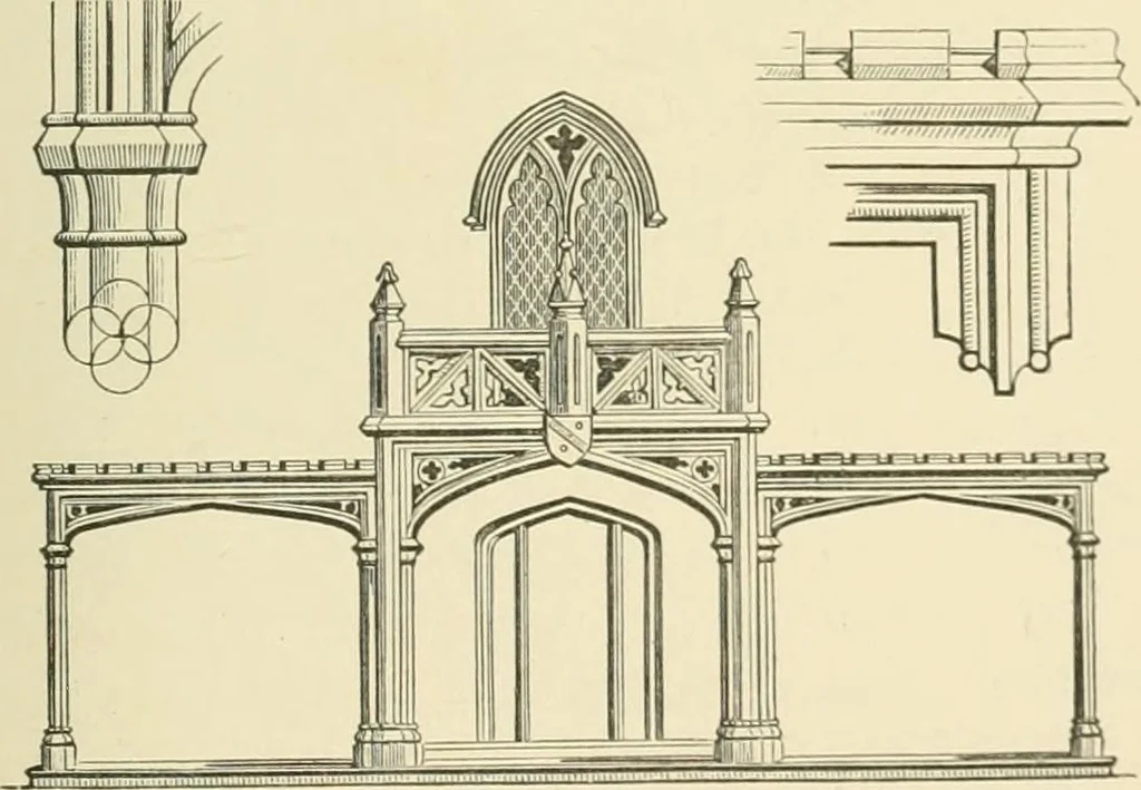 An illustration from Cottage residences; or, A series of designs for rural cottages and cottage villas, and their gardens and grounds, 1873, leaf 67