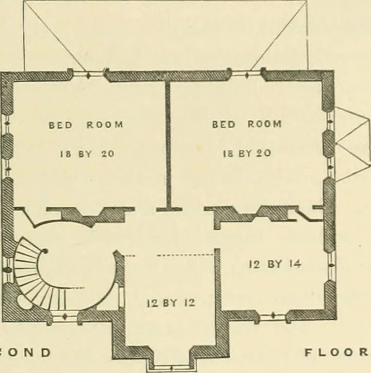 An illustration from Cottage residences; or, A series of designs for rural cottages and cottage villas, and their gardens and grounds, 1873, leaf 79