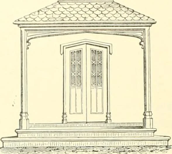 An illustration from Cottage residences; or, A series of designs for rural cottages and cottage villas, and their gardens and grounds, 1873, leaf 84