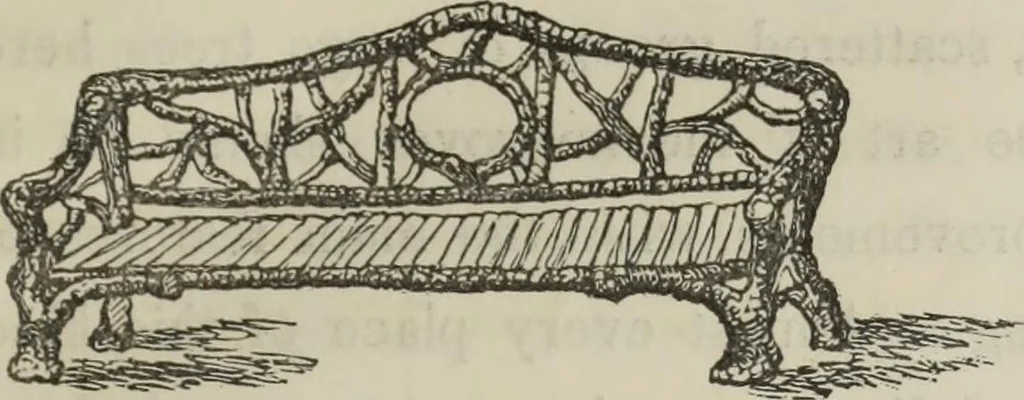 An illustration from Cottage residences : or, A series of designs for rural cottages and cottage villas, and their gardens and grounds. Adapted to North America, 1847, leaf 154