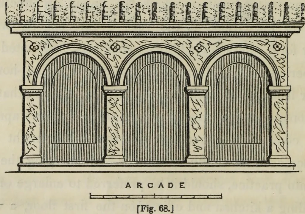 An illustration from Cottage residences : or, A series of designs for rural cottages and cottage villas, and their gardens and grounds. Adapted to North America, 1847, leaf 187